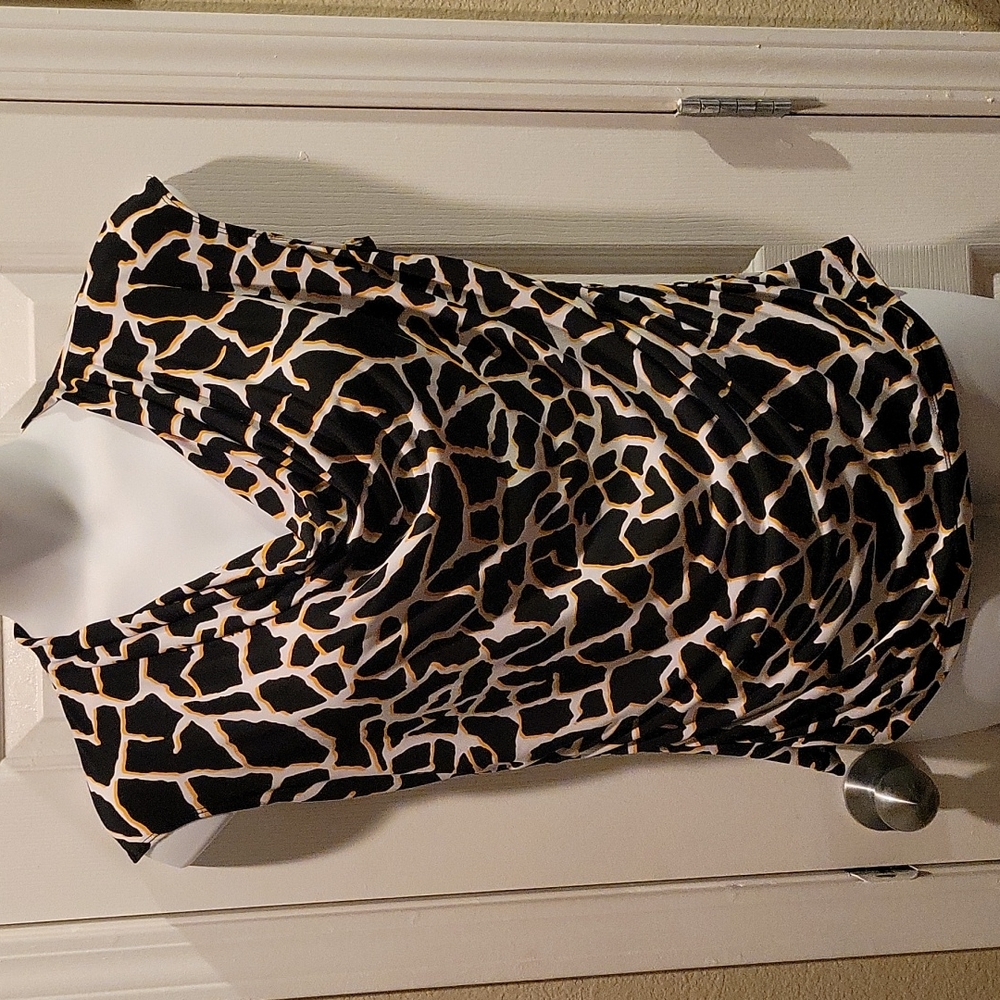 Worthington Animal Print Blouse Size PL